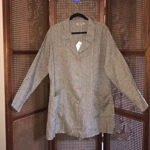 New! Flax Button Down Top